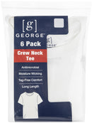 George Men's Crew T-Shirts, 6-Pack