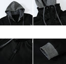 YuKaiChen Mens Zipper Hoodie Casual Hooded Sweatshirt Fleece Jacket Black-XL