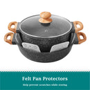 The Pioneer Woman Prairie Signature 14-Piece Cast Aluminum Cookware Set, Charcoal Speckle