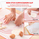 Large Silicone Pastry Mat Extra Thick Non Stick Baking Mat with Measurement Fondant Mat, Counter Mat, Dough Rolling Mat, Oven Liner, Pie Crust Mat (16''(W)24''(L))