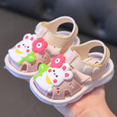 Povozer Toddler Sandals Girl Flat Sandals Fashionable Toe Covering Children Toddler Shoes (Pink, 5 Infant)