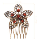 Etereauty Hair Comb Combs Fancy Accessories Decorative French Side Rhinestone Clips Accessory Flower Bridal Pearl