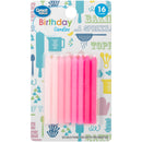 Great Value Pink Ombre Birthday Candles, 16-Count
