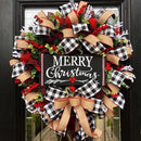 Christmas Wreath Bowknot Simulation Fruits Decoration Front Door Garland Xmas Decor