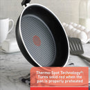 T-fal Cook & Strain Nonstick 2 Piece Fry Pan Cookware Set, 9.5 and 11 inch, Black, Dishwasher Safe