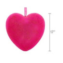 Valentine's Day Flocked Pink Heart Ornament, 17", by Way To Celebrate