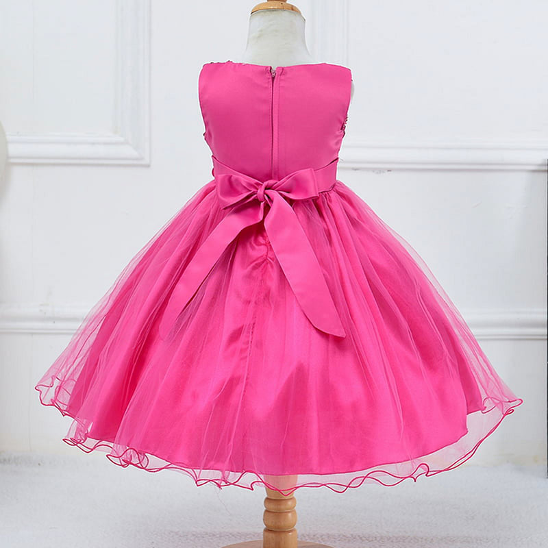 Bullpiano Little Girls Flower Girl Dresses Kids Princess Formal Sequin Tulle Party Prom Ball Gown Dress 1-10T