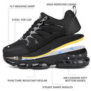 LIANGGO Steel Toe Sneakers for Men Women Safety Composite Toe Shoes Lightweight Work Shoes Indestructible Air Cushion Zapatos de seguridad para Hombres 43 Black