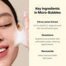 MENOKIN 30 Seconds Quick Bubble Mask [BRIGHT] - [Vitamin C] [Glutathione & Niacinamide] in Micro-bubbles for Dark Spots, Uneven Skin Tone, Korean Skin Care Essential, 70 Uses, 3.21 fl.oz