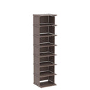 8 tiers shoe rack - vertical narrow shoe shelf storage organizer sturdy space saving - tall narrow shoe rack for entryway closet hallway