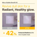 MENOKIN 30 Seconds Quick Bubble Mask [BRIGHT] - [Vitamin C] [Glutathione & Niacinamide] in Micro-bubbles for Dark Spots, Uneven Skin Tone, Korean Skin Care Essential, 70 Uses, 3.21 fl.oz