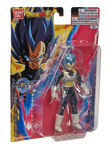 Bandai Namco - Dragon Ball Super - Super Saiyan Blue Vegeta, Dragon Ball Evolve 5" Action Figure