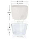 Vanavazon 6 Inch Self Watering Planter Pots for Indoor Plants, 3 Pack African Violet Pots with Wick Rope-White