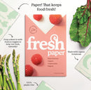 THE FRESHGLOW CO FRESHPAPER Keeps Fruits & Vegetables Fresh for 2-4x Longer, 16 Reusable Food Saver Sheets for Produce (2 Packs), Made in the USA