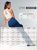 Rammus Flare Jeans for Women Crossover High Waisted Bell Bottom Jeans Trendy Yoga Pants Stretchy Flare Leggings with Pockets Light Denim