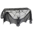 Bat Curtain Halloween Lace Curtain Halloween Door Decoration Black Curtain Home Decor