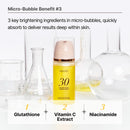 MENOKIN 30 Seconds Quick Bubble Mask [BRIGHT] - [Vitamin C] [Glutathione & Niacinamide] in Micro-bubbles for Dark Spots, Uneven Skin Tone, Korean Skin Care Essential, 70 Uses, 3.21 fl.oz