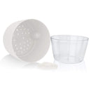 Vanavazon 6 Inch Self Watering Planter Pots for Indoor Plants, 3 Pack African Violet Pots with Wick Rope-White