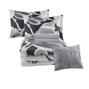 Mainstays Rich Black Floral 10 Piece Bed in a Bag Comforter Set with Sheets, Queen