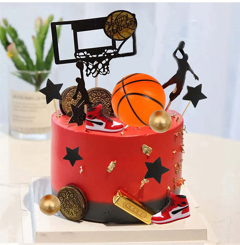 Basketball Cake Topper, 19pcs Basketball Cake Toppers With Sneakers Cake decorations