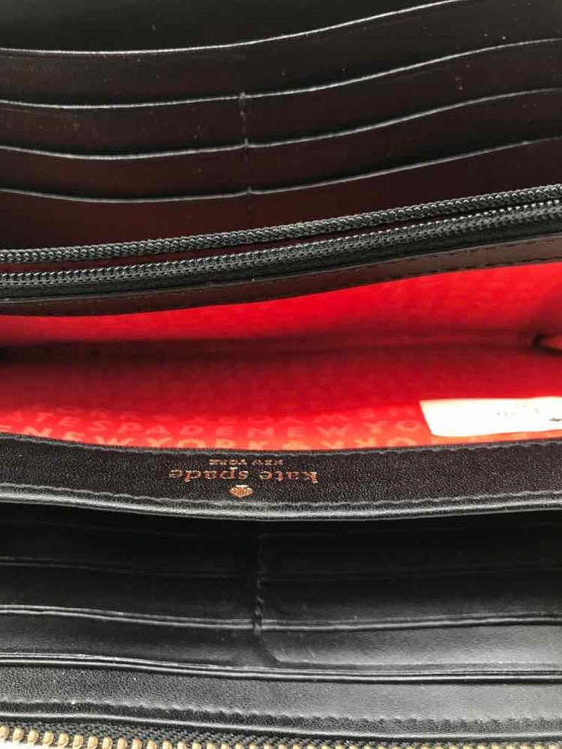 Pre-Owned Kate Spade Black Polka Dot Wallet Bi-Fold Wallet