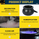 Halloween Party Decorations - Witches Cauldron with lights Mist - Black Plastic Bowl Decor - Hocus Pocus Candy Bucket Decoration f-
