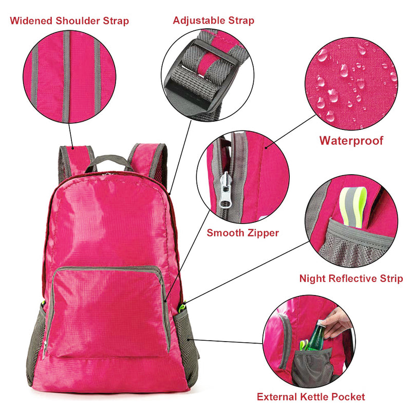 Amerteer Ultra Lightweight Packable Backpack Water Resistant Hiking Daypack,Women and Men