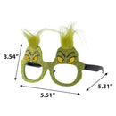 Dr Seuss' The Grinch Who Stole Christmas, Grinch Faux Green Glitter Glasses, Green