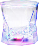 Liquid Activated Multicolor LED Old Fashioned Glasses Fun Light Up Drinking Tumblers , 10 oz , Set of 4