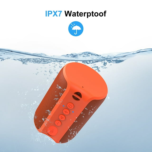 Portable Bluetooth Speakers, Wireless IPX7 Waterproof Outdoor Speaker with Bluetooth 5.0, Dual Pairing,50ft Bluetooth Range