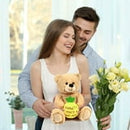 LotFancy Teddy Bear Stuffed Animal, Shawty U Fine, 12 in Plush Bear Toy Valentines Day Gifts