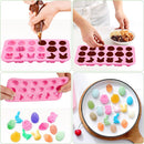 Qpout 2pcs Easter Silicone Moulds Chocolate Mold, Easter Egg Bunny Non-Stick Baking Tools