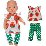 ZITA ELEMENT Baby Doll Clothes 14-16 Inch 5 Sets Doll Outfits Pajamas for 43cm New Born Baby Dolls