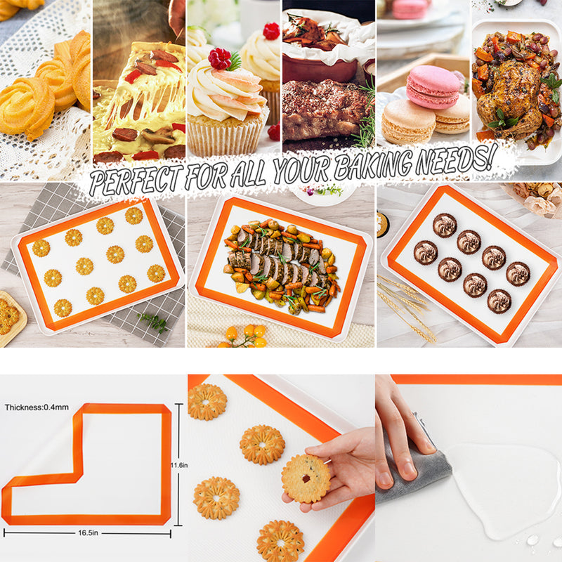 Invoibler Silicone Baking Mat Reusable & Non-stick Bakeware Mats
