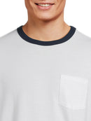 George Men’s & Big Men's Ringer Tee with Short Sleeves, 2-Pack, Sizes S-3XL