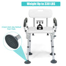 Shower Chair Spa Bathtub with Removable Armrests and Back