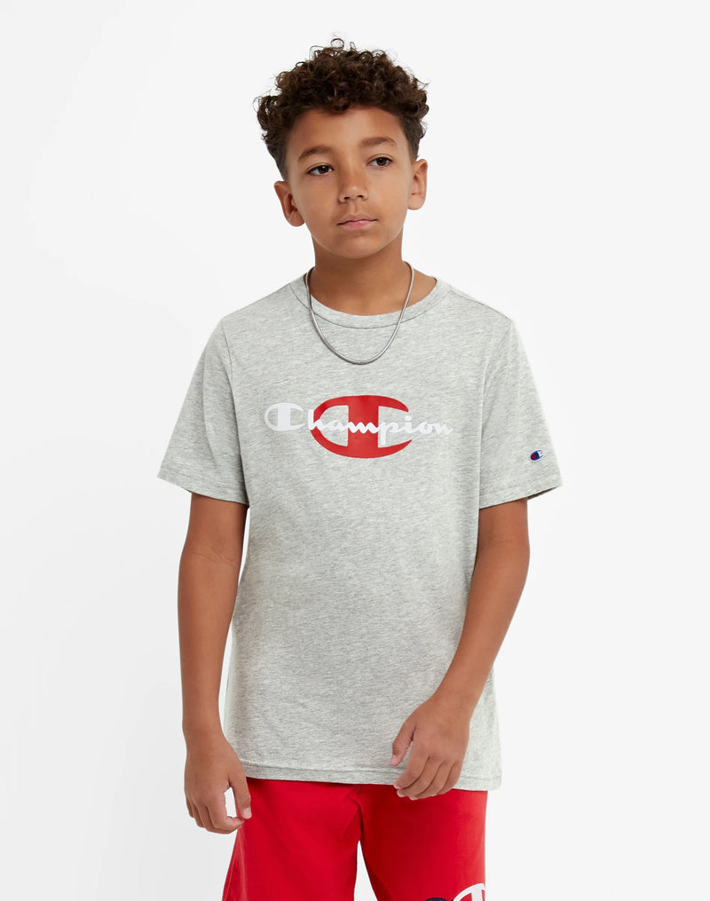 Boys' T-Shirt, Cotton, Script Over C Logo