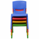 4-pack Colorful Stackable Plastic Children Chairs