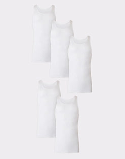 Hanes Ultimate Tall Men’s Tank Top Undershirts Pack, Cotton, 5-Pack, (Big & Tall Sizes)