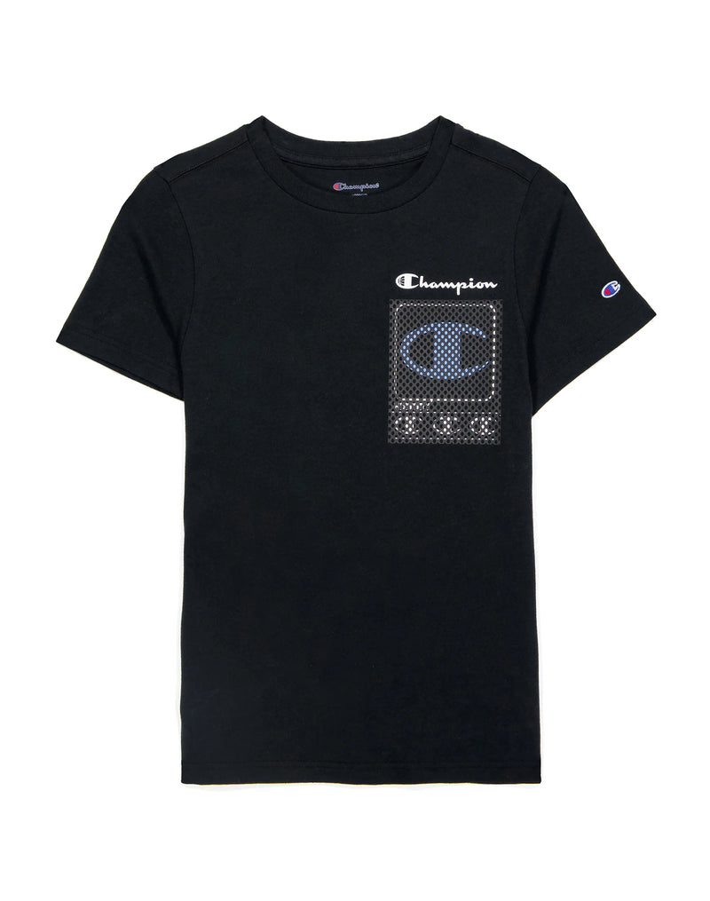 Big Kids' Short-Sleeve T-Shirt, Mesh High-Def C Logo