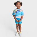 GIRLS' TODDLER NIKE DIGI TIE-DYE T-SHIRT AND BIKE SHORTS SET