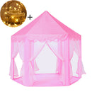 Princess Castle Kids Play Tent Toys for 3 6 8 12 Years Indoor Girls Hexagon Playhouse