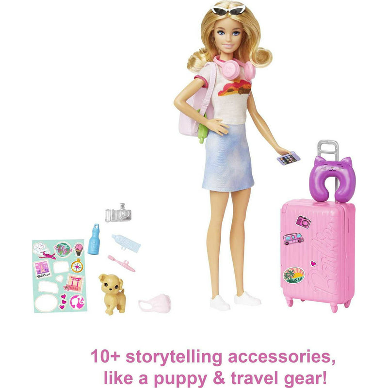 Barbie Malibu Doll & 10+ Accessories, Blonde Fashion Doll