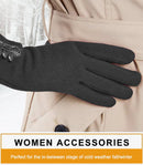 Whiteleopard Womens Winter Warm Gloves with Sensitive Touch Screen Texting Fingers, Fleece Lined Windproof Gloves