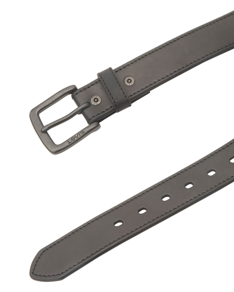 Levi's Men's Casual Leather Belt, Matte Black, Medium (34-36)