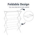 Amazon Basics Foldable Portable Laundry Rack for Air Drying Clothing, Indoor Outdoor Use - 14.5" D x 29.5" W x 41.8" H, White