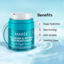 MAREE Face Moisturizer Collagen Cream for Face Gift Set 2 Pack - Hyaluronic Acid & Retinol - Anti-Aging Wrinkle Creams - Crema Para La Cara