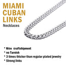 Men's Chain Necklace 18 inch 6MM 316L Stainless Steel Cuban Link Neck Chain Mens Gifts