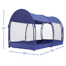 LEEDOR Mosquito Net Bed Tent Canopy Indoor Tent Privacy Bed Fort Dream Tent for Kids or Adult Navy Full 75 X 54 X 47H'' (Mattress Not Included)