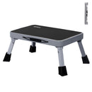 RV Step Stool Foldable 1-Step Ladder Sturdy Metal Stable Step Stool with a Non-Slip Platform Supports up to 500 lb with Non-Slip Rubber Feet, Easy to Carry